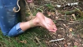 Foot Fetish Babe Gets Tortured In Outdoor Setting