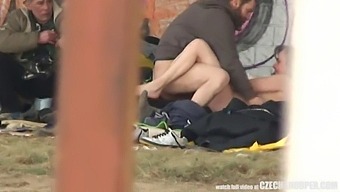 Amateur Threesome Engages In Public Sex In Street Setting