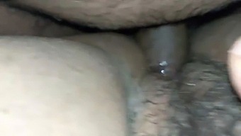 Hairy Wife Gets Pounded In Open Legs Position