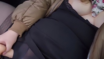 Cute Chubby Girl With Big Tits Enjoys Solo Play In The Backseat