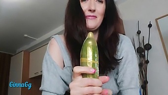 Creamy Cunt Reaches Orgasm From Cucumber Stimulation
