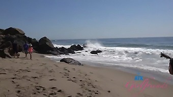 Amateur Blowjob And Pov Car Ride With Blonde Girlfriend On Beach