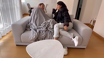 Getting Over My Stepsister'S Sickness With A Naughty Session On The New Sofa