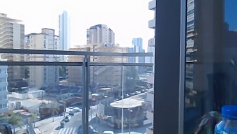 Sexy Gamer Girl Reveals Herself In Public On Balcony
